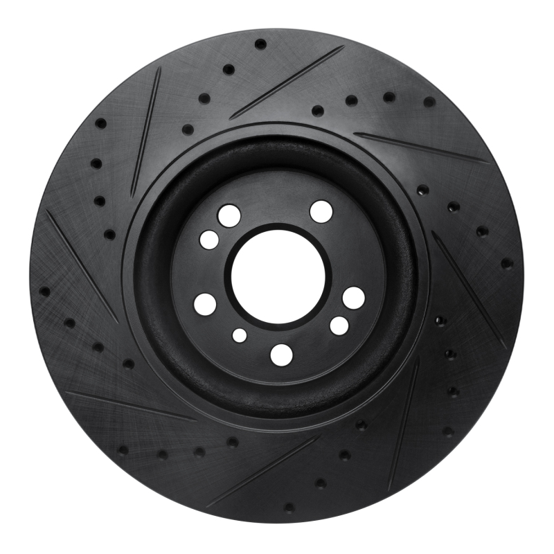 Mercedes-Benz ML500 Brake Rotor (1) - Front Right - R1 Concepts - Drilled & Slotted - Black - `06-`12